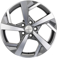 Диск khomen-wheels KHW1712 (Qashqai) цвет:Gray-FP