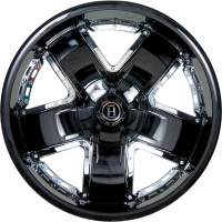Диск harp Y-18 цвет:GLOSS Black / Chrome Attachment